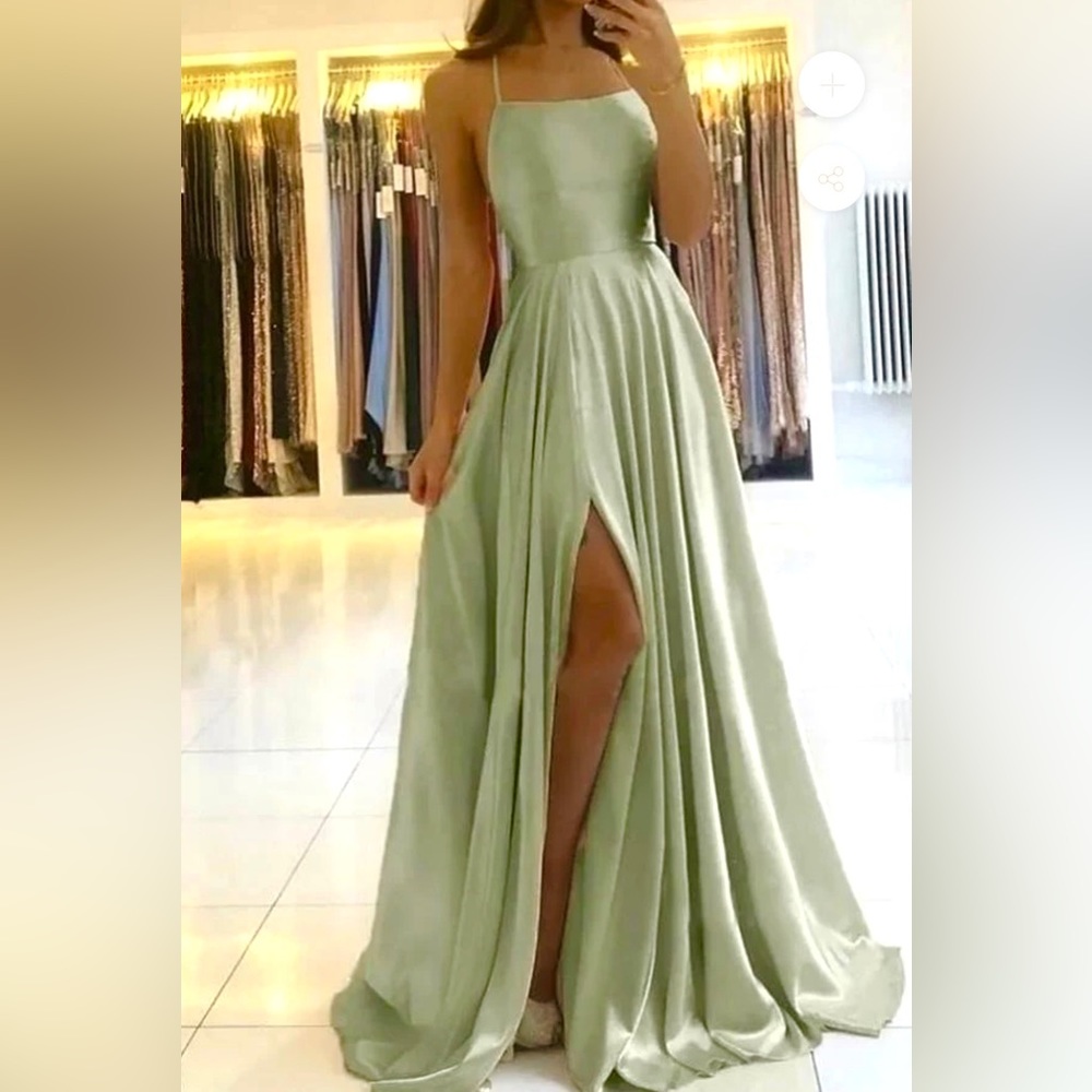 green prom dress